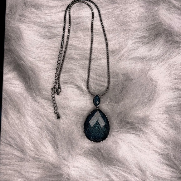 Elegant Blue Chain Pendant Necklace + waistbelt - Picture 5 of 5